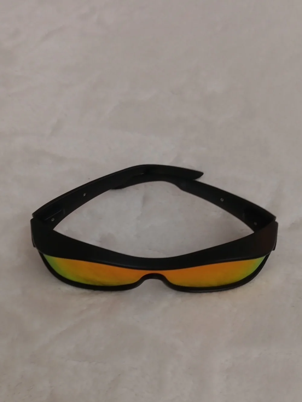 BattleVision Men's/Women's Sport Shield Sunglasses with Orange Mirrored Lenses